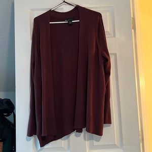 Maroon long sleeve sweater cardigan